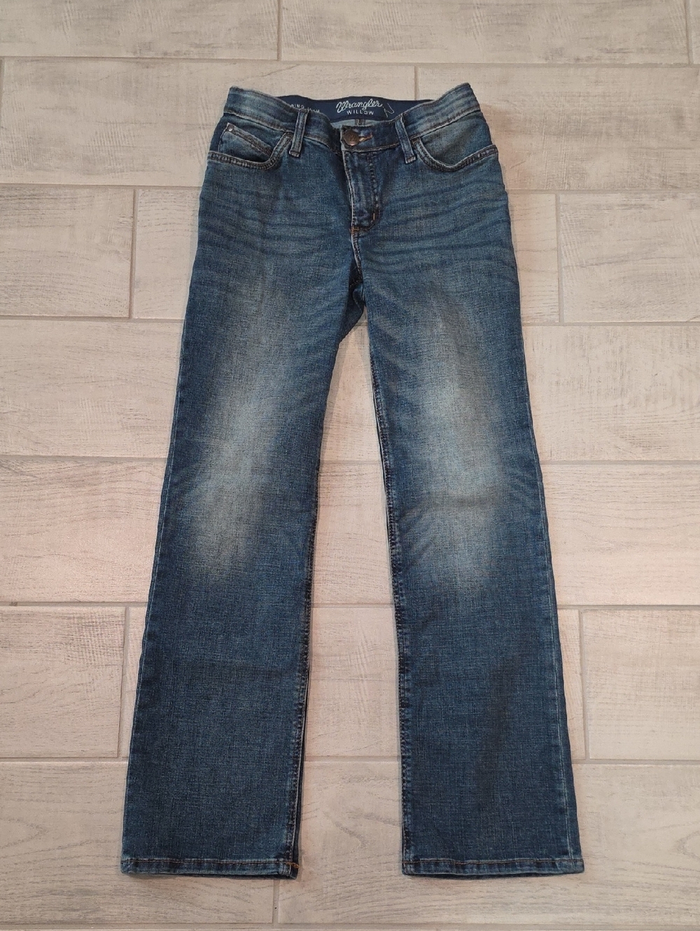 Wrangler Willow Jeans Women's 27/3x32 Medium Wash Mid Rise Bootcut Stretch